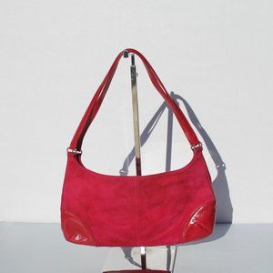 Banana Republic Fuchsia Patent Leather Baguette, Small, Stylish Great Condition